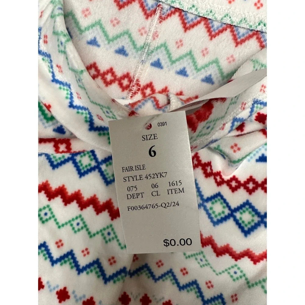 Wondershop Kids Fair Isle Xmas Pajama Set Size 6 NWT Mix &‎ Match